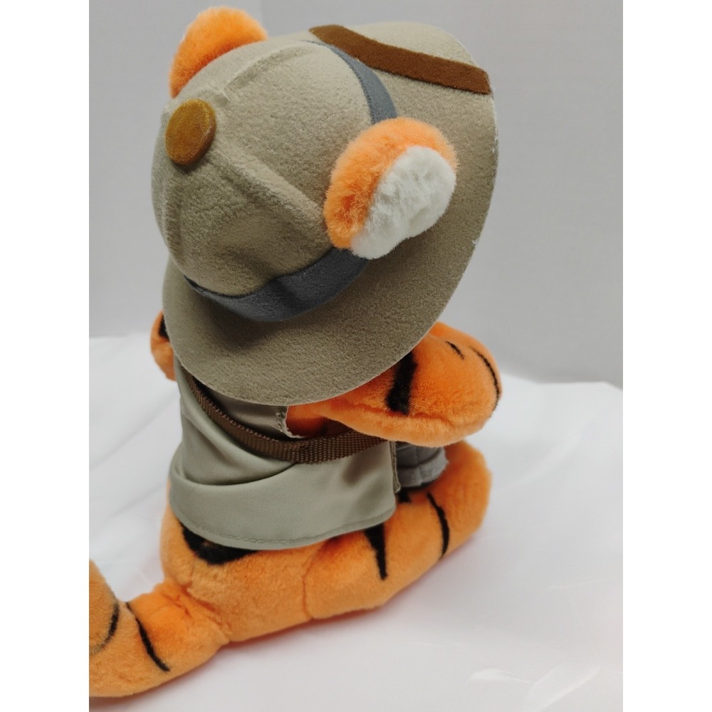 WALT DISNEY WORLD PLUSH SAFARI TIGGER ANIMAL KINGDOM JUNGLE SAFARI Beanie 9" - Picture 7 of 12